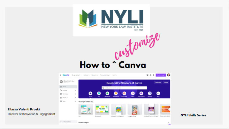 NYLI Skills Series: How to Customize Canva