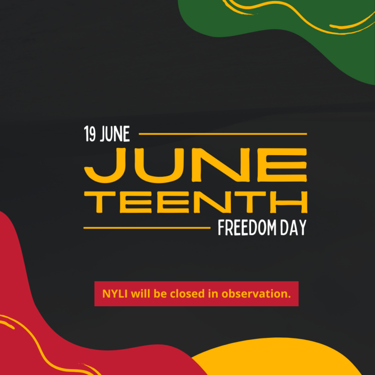 NYLI will close for Juneteenth