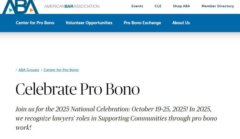 Celebrate Pro Bono week with the ABA (& with some NYLI resources)